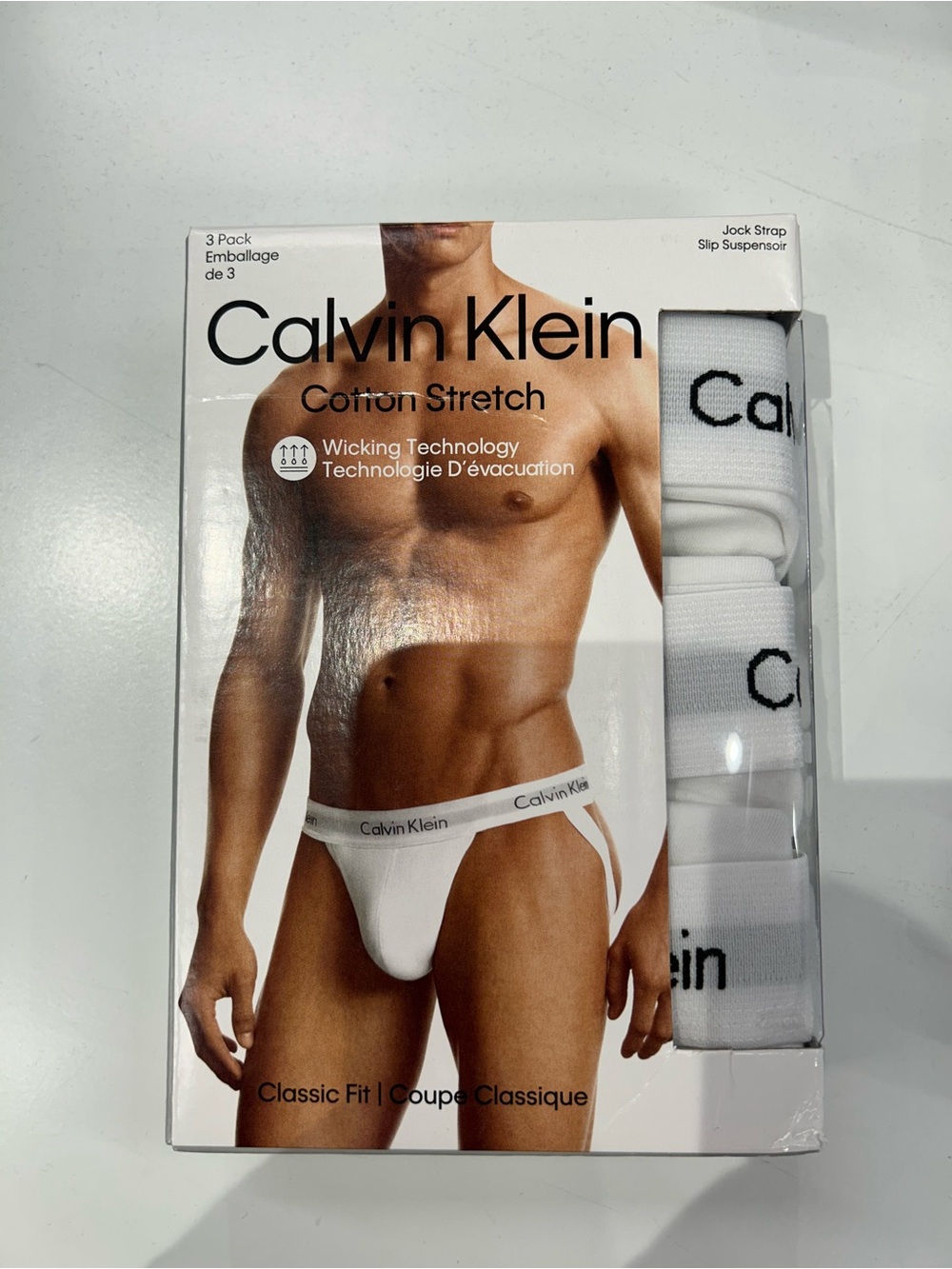 Calvin Klein cotton strech breathable jock strap Brief 3-Pack new
